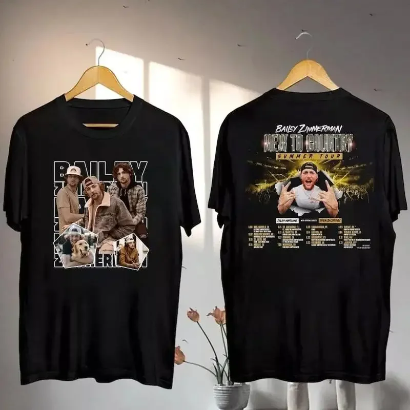 Bailey Zimmerman 2025 Tour T Shirt New To Country Concert Baile