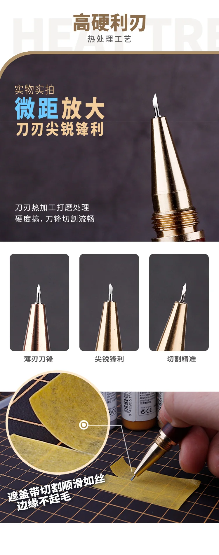 Mecha Resin Model Replaceable Blade Thin Blade Pen Knife Line Nicking Tool Push Broach Carved Sword DIY Cutting Tools