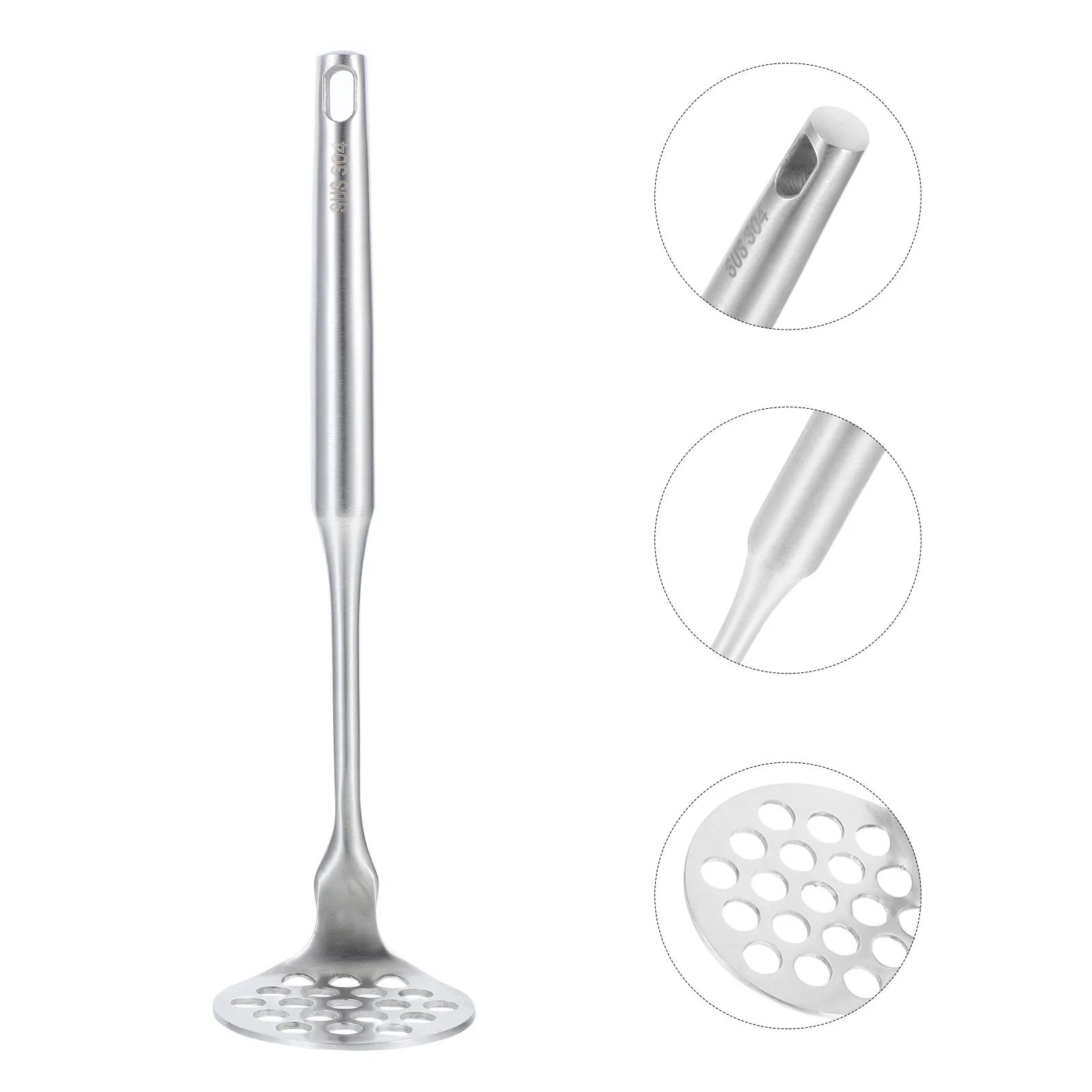 

Stainless Steel Potato Ricer Heavy Duty Manual Baby Food Masher Ergonomic Handle Vegetable Garlic Crusher Kitchen Tool
