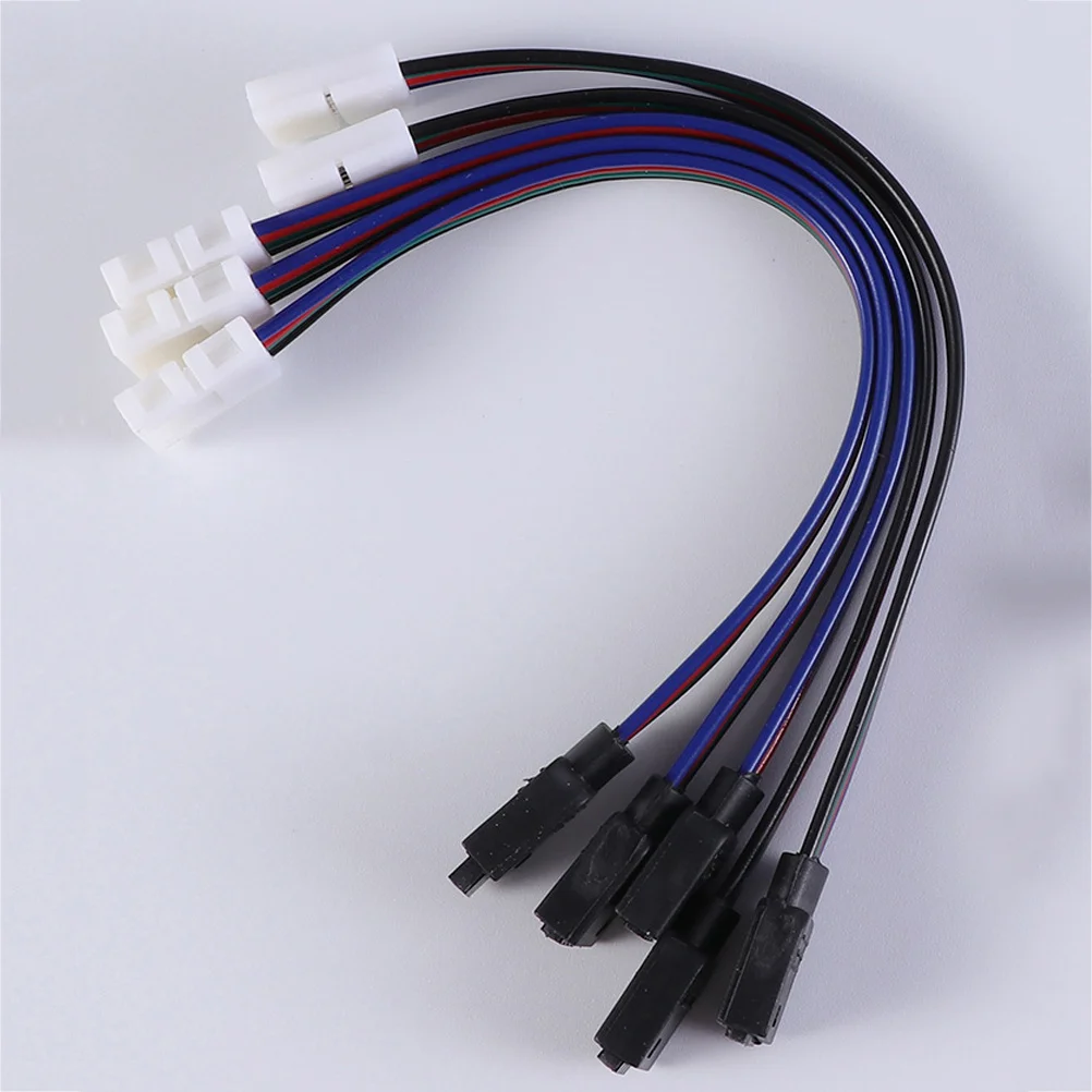 

10Pcs LED Light Strip Connector 4 Pin Rgb Strip Jumper Solderless Controller Flexible Power Adaptor Extension for 5050 3528 5630