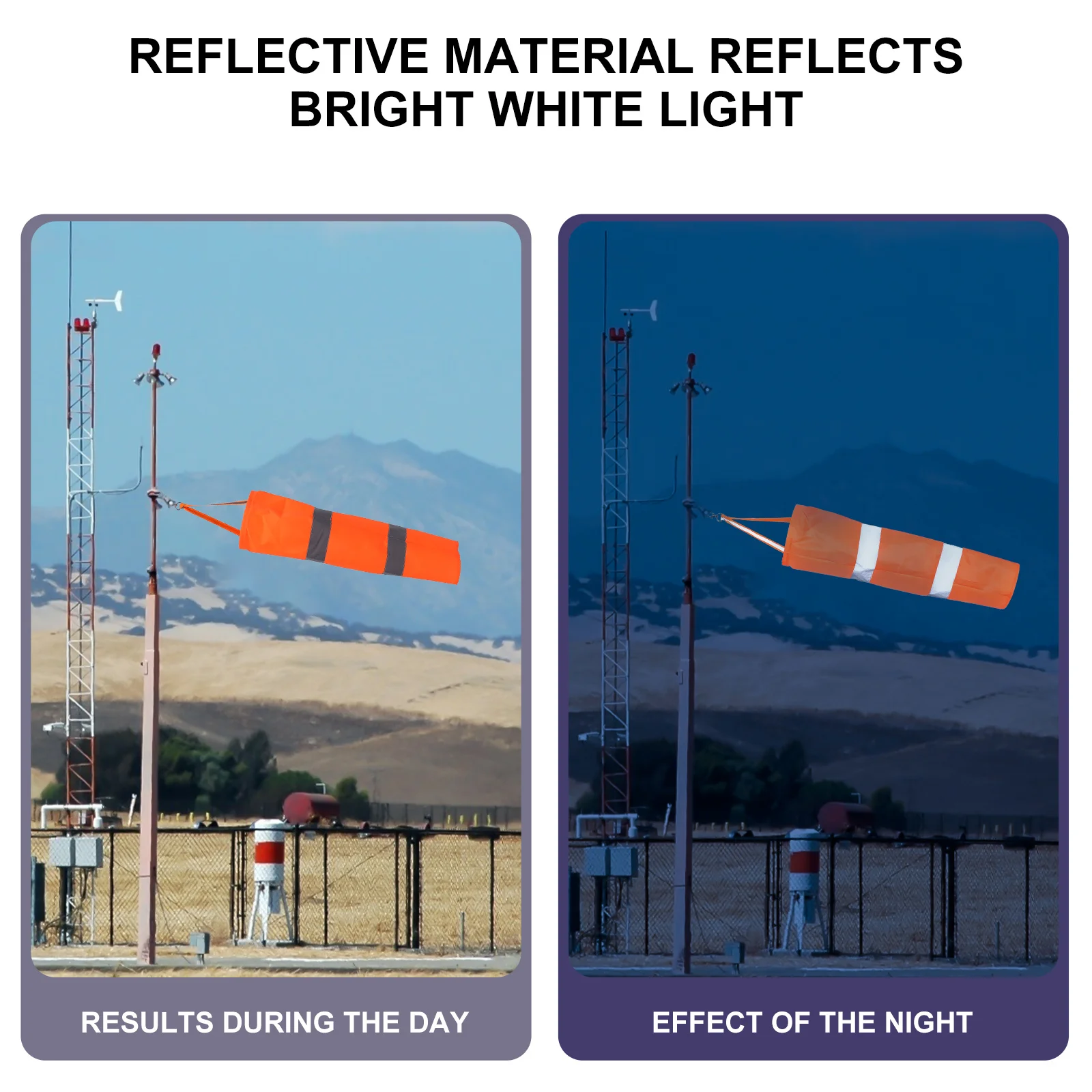 

1Pcs Wind Direction Flag Windsock Durable Garden Decoration Measurement Windsock Portable Lawn Patio Airport