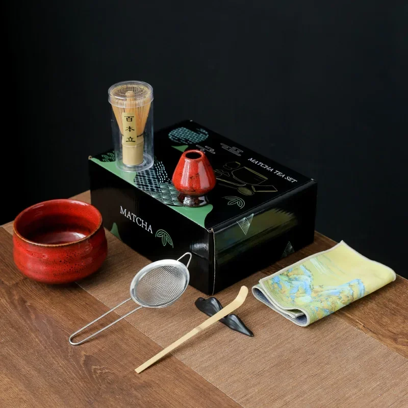

4-7 шт. японский набор маття, бамбуковый венчик, ложка, керамическая чаша, традиционные инструменты для изготовления искусственных предметов, аксессуары для кофе и зеленого чая