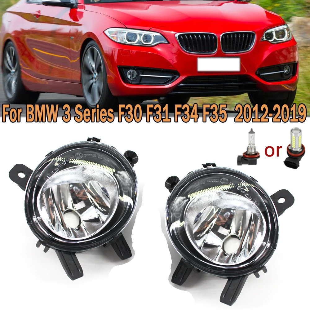 Front Bumper LED Halogen Fog Lamp Driving Light For BMW 3 Series F30 F31 F34 F35  2012 2013-2019 63177248911 63177248912 For Car