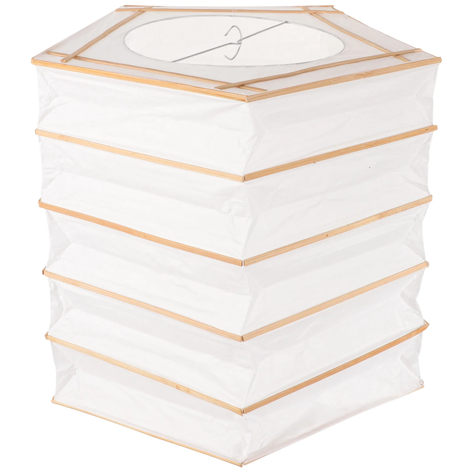 

Square Paper Lampshade Sturdy Bamboo Structure Foldable Design Green Replacement Lamp Cover for Ceiling Lights Modern Decorative