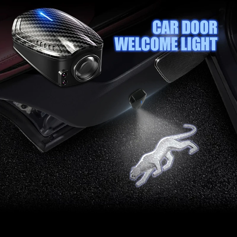 2pcs For Ford Puma Cougar Logo ST Line MK2 MK3 MK4 Universal Wireless Car Door Charge Led Projector Lights Welcome Lights