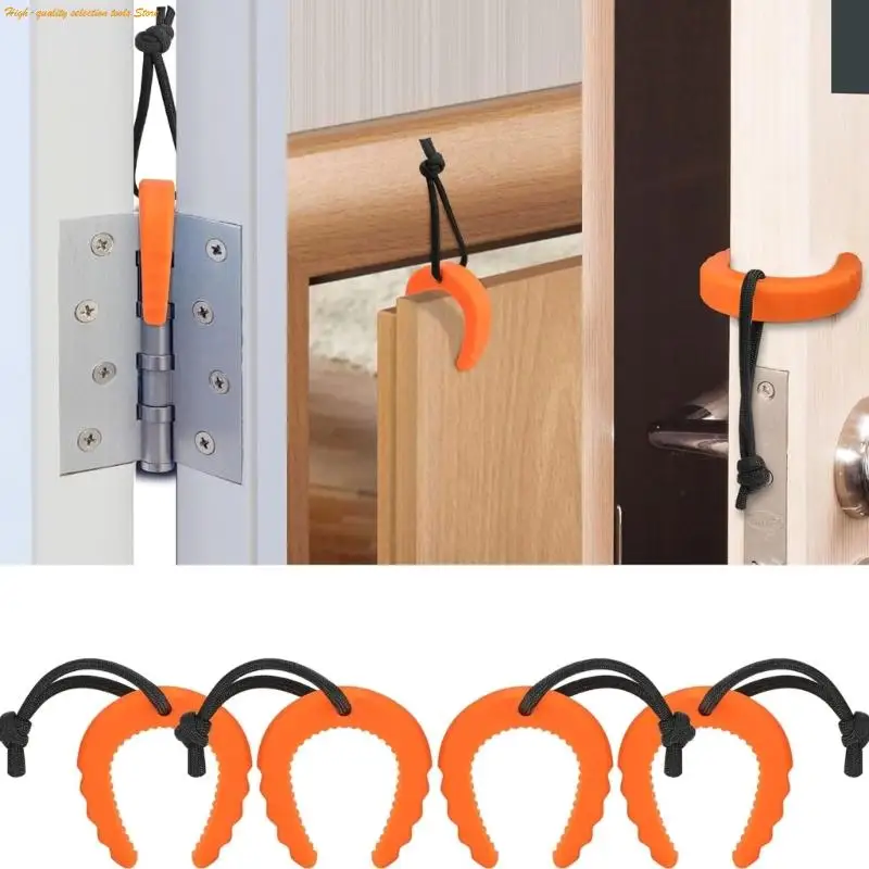 203F 4Pcs Child Friendly C Type Door Stoppers Prevents Accidental Finger Traps