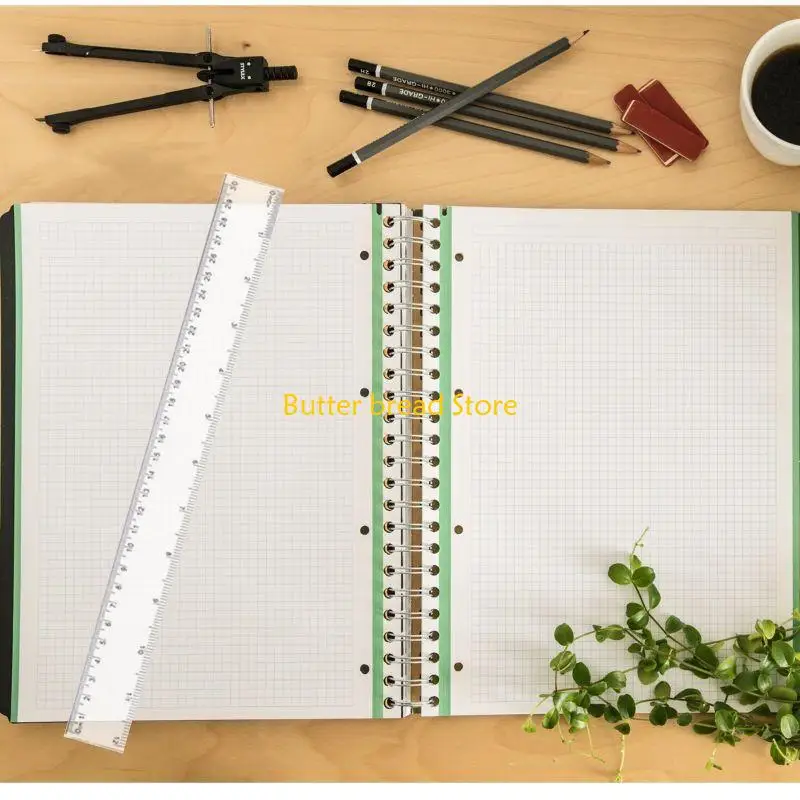 W89C 2Pieces Straight Ruler Measuring 0-30cm Straight Rulers