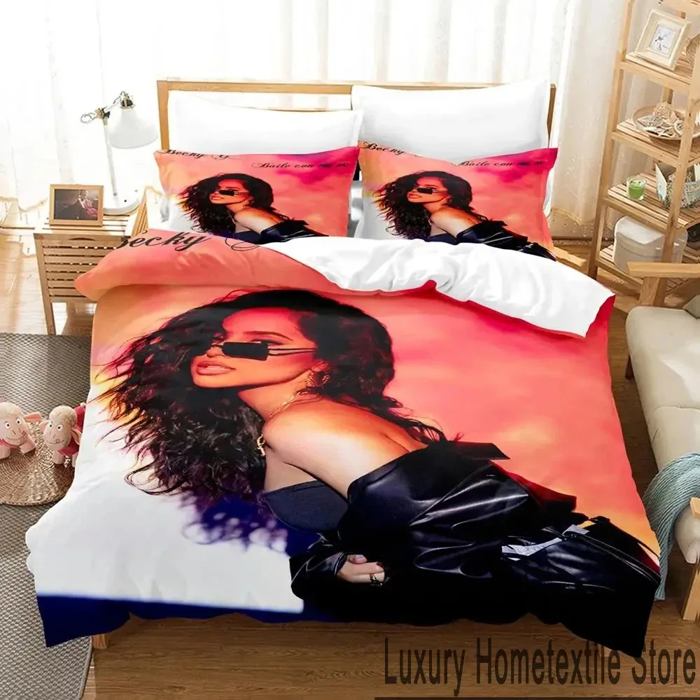 

3D Print Sexy Girls Becky G Bedding Set Duvet Cover Bed Set Quilt Cover Pillowcase Comforter king Queen Size Boys Adult Bedding