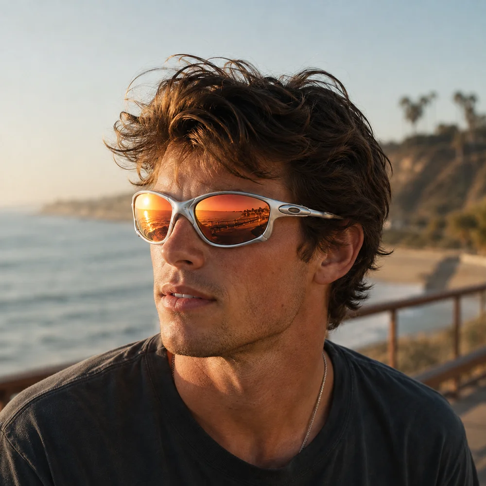 Unisex Polarized Wraparound Sunglasses, Retro Silver Frame UV400 Shades for Men & Women, Driving Outdoor Eyewear