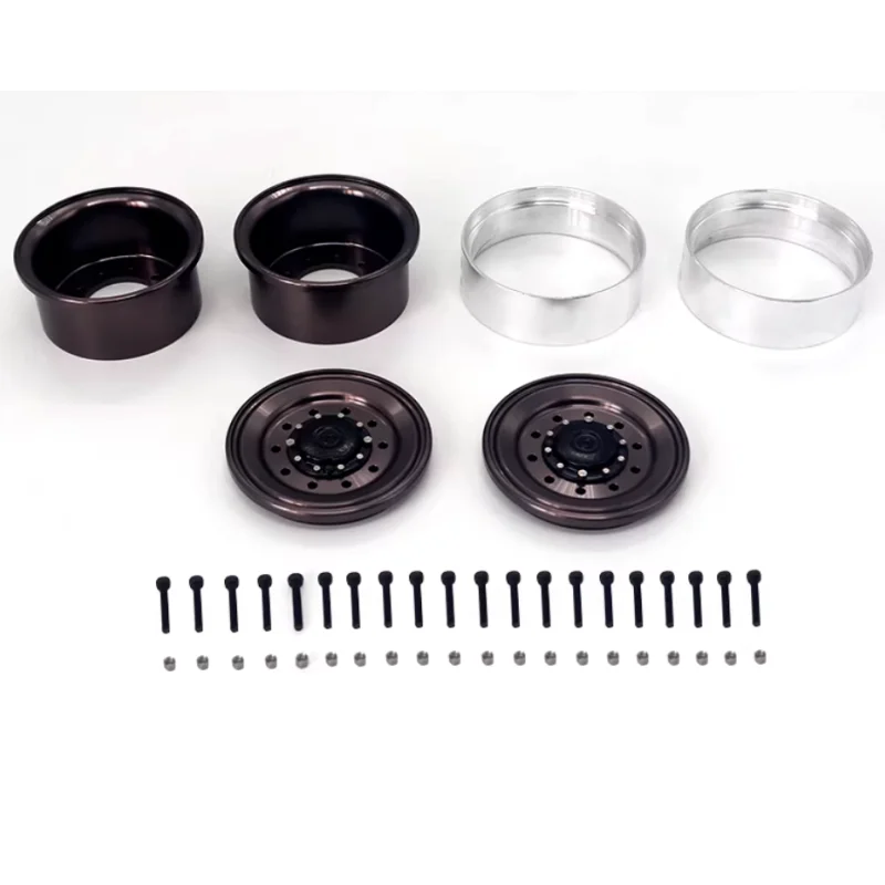 2 Stück JDMODEL Metall-Simulations-XS45-Vorderradnabe für 1/14 RC Truck Scaleclub Lxy/RC Achse Auto JDM-193 RC Zubehör – Detail 1
