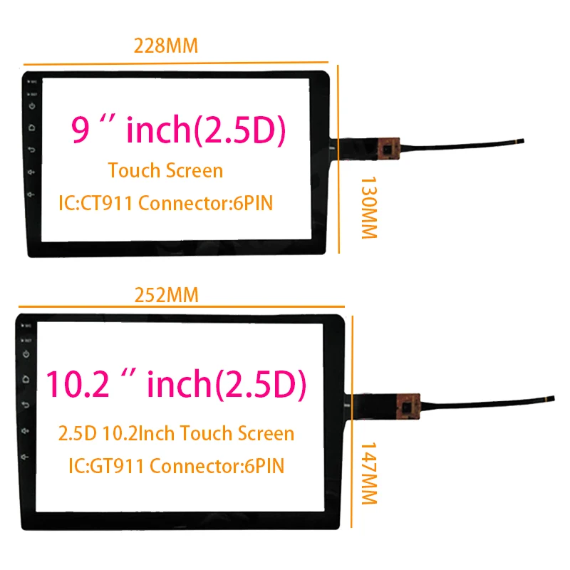 

New 9/10.2 inch Glass touch screen for AC8227L/8227L/8259 GPS car navigation DVD radio map capacitive touch screen digitizer