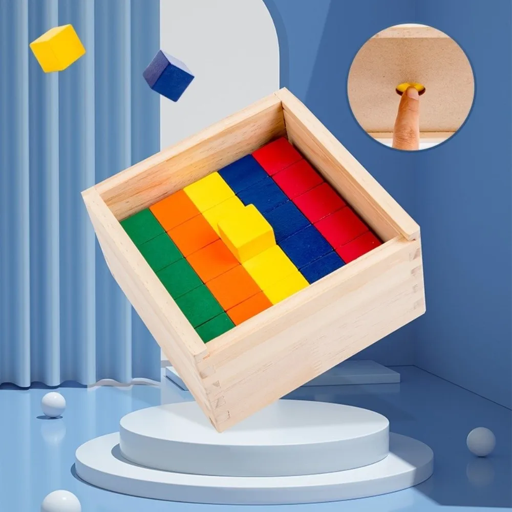 

Home Education 3D Wooden Puzzle Wooden Material Funny Educational Toy Portable Cube Block Toy Kids Play