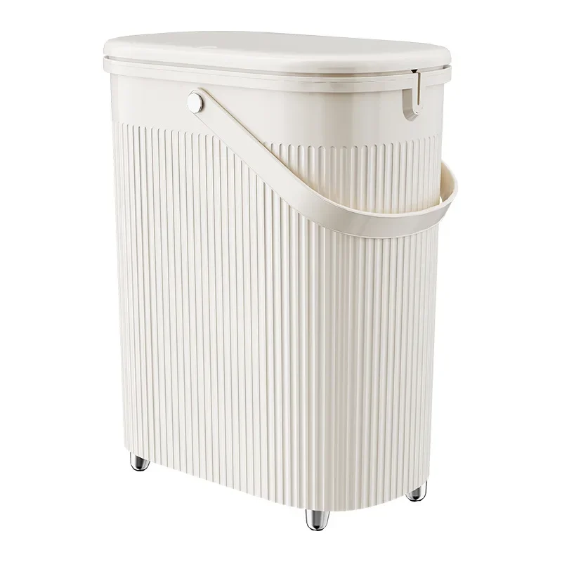 Trash Can Household Toilet Large Capacity with Lid Toilet Pail Internet Celebrity Minimalist Gap Dedicated Jar Put Fiber Drum