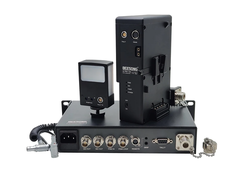 4K UHD Live Fiber Optic System for Sony's Camera,4K EFP to Fiber Converter with 12G-SDI/Tally/Remote for ENG
