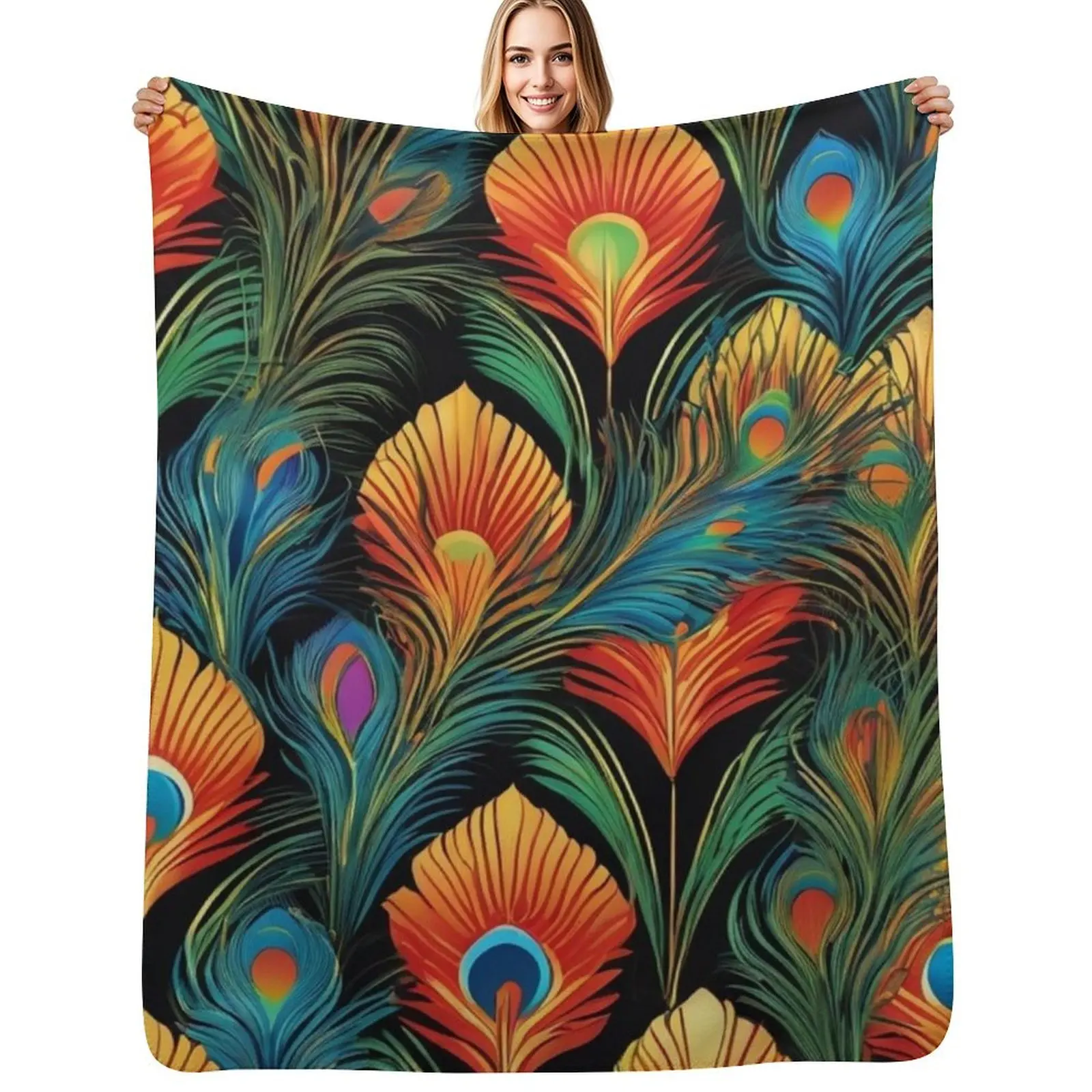 

Art deco art pattern Throw Blanket funny gift Sofas for winter Plaid on the sofa Blankets