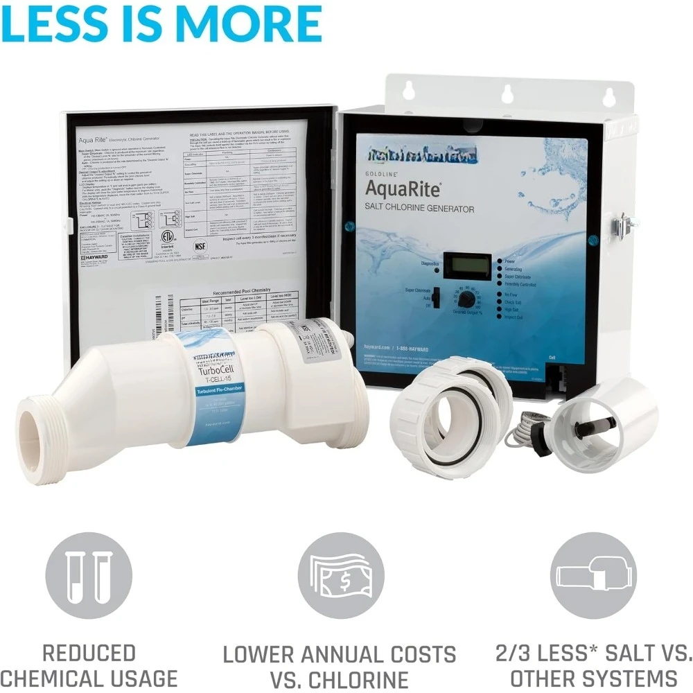 

US Shipping Hot New Salt Chlorine Generator for In Ground Pools up to 40000 Gallons AquaRite Replacement Cell W3AQR15