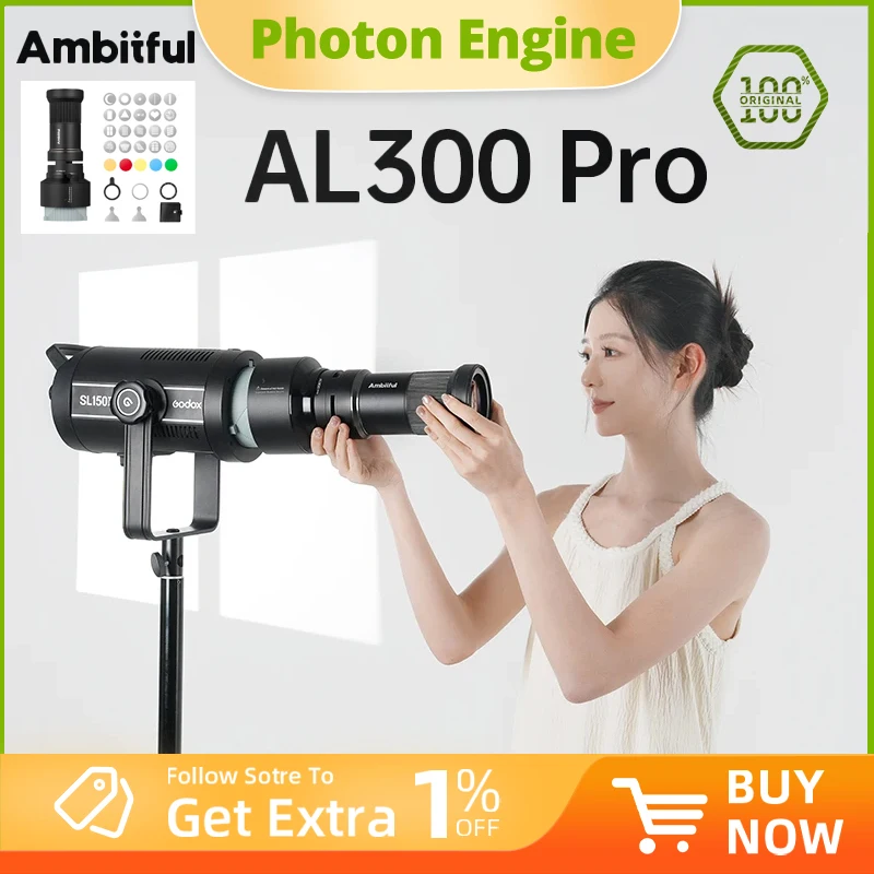 Ambitful AL300PRO AL300 Pro AL-300PRO Condenseur optique à monture Bowens pour effets artistiques, faisceau lumineux façonné, cylindre