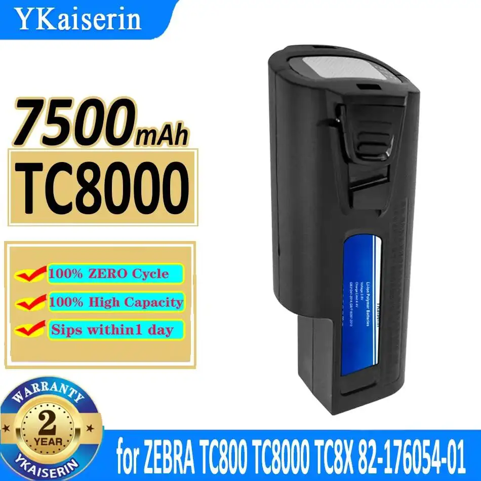 

7500mah High Performance TC8000 For Zebra TC800 TC8X 82-176054-01 Mobile Data Terminal Battery