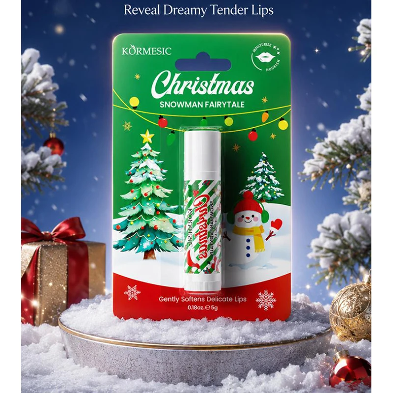 Winter Christmas Lip Care Balm 5g Moisturizing And Nourishing Daily Lip Care Balm Relieves Dry And Chapped Lips Christmas Gift