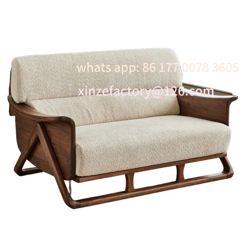 

Customizable Lounges Sofas Nordic Designer Wooden Couch WohnzimHigh Back European Sofas Beige Wood Armrest Design Modern Luxury