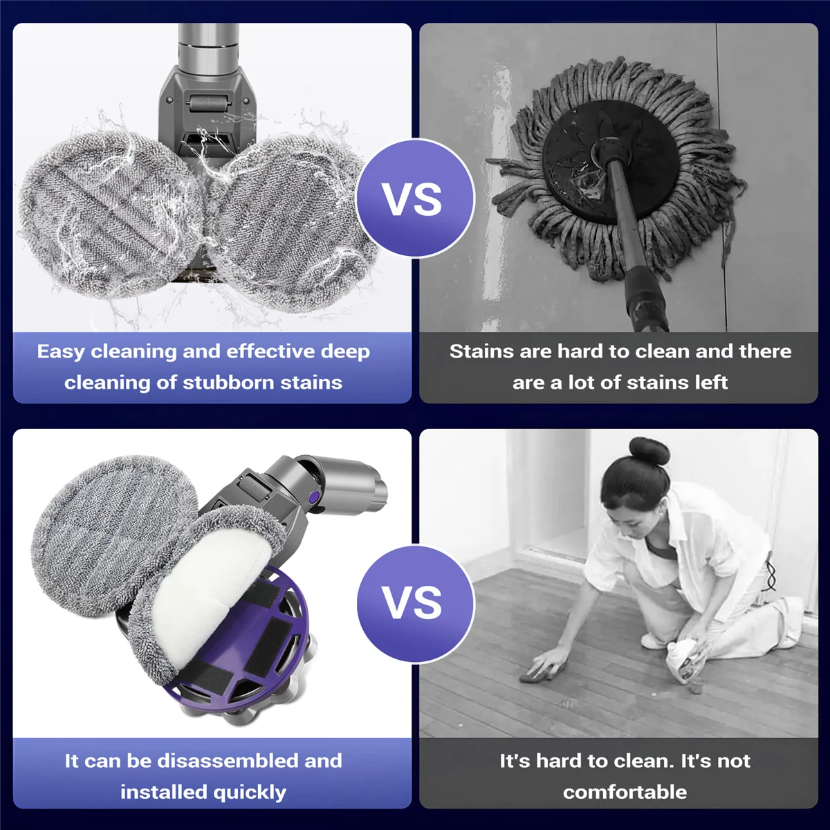 

【Hot-Selling!】Mop Head Replacement for Dyson V12 Digital Slim, V10 Slim Cordless Vacuum Cleaner, Mop Head + Water Tank + 6 Wipes