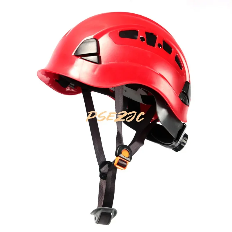 Outdoor Climbing and Rock  Safety Helmet with Adjustable Cave Exploration Rescue Speed Descent