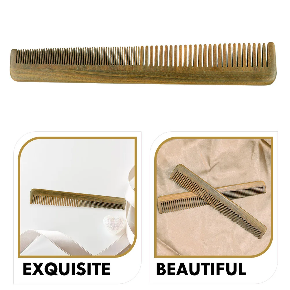 مشط شعر خشبي مصنوع من مادة طبيعية ومضاد للكهرباء الساكنة وأسنان مستديرة ناعمة ومريحة ومحمولة للعناية بفروة الرأس وتصفيف الشعر #4