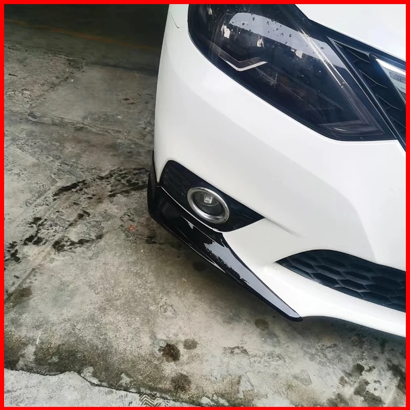 

For Nissan Sentra 2016-2019 Both Sides Front Bumper Lip Body Kit Protective Corners Diffuser Decorative Car Styling Accessories