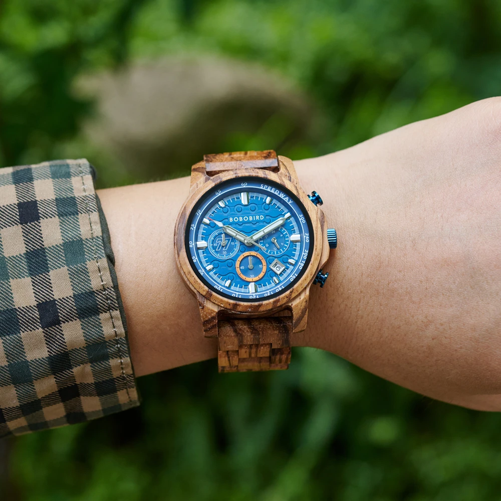BOBO BIRD 2025 신형 남성용 시계 - 나무 케이스, 일본 쿼츠 무브먼트, 내구성 및 패셔너블, 캐주얼/직장용 이상적
