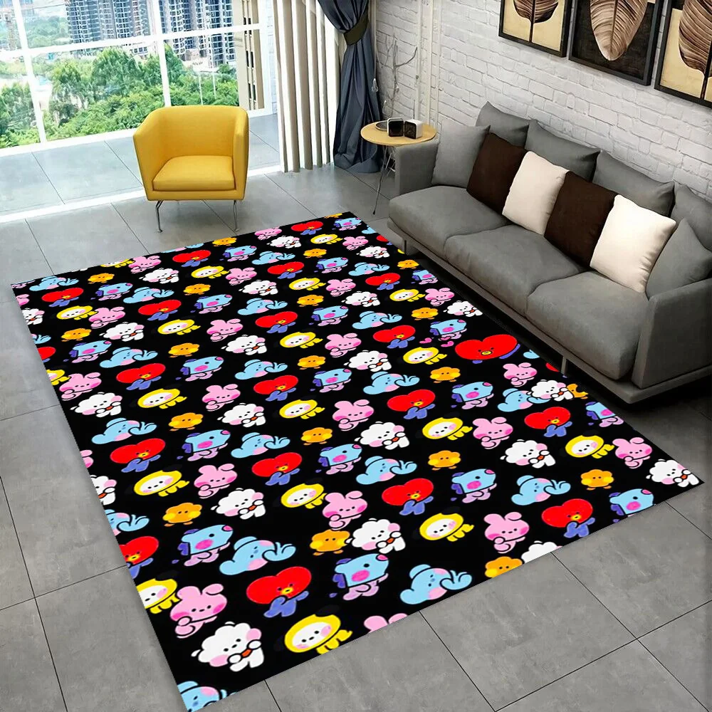 Kpop Star B-BTS Jung Kook Kim JIN V Carpet Rug for Playroom Bedroom Living Room Sofa Home Decor,kids Area Rug Non-slip Floor Mat