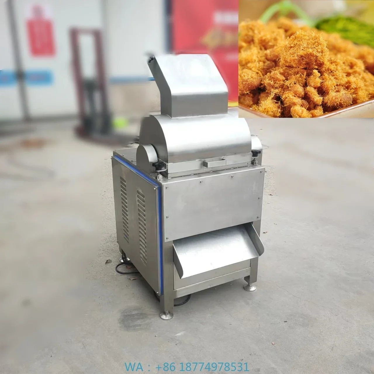 Trituradora de Acero Inoxidable para Procesamiento de Pollo, Pato y Res, Producción Comercial de Carne Desmenuzada