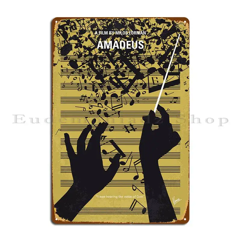 No725 My Amadeus Minimal Movie Poster The Incredible S ... Metal Sign Club Plaques Wall Decor Printed Pub Tin Sign Poster