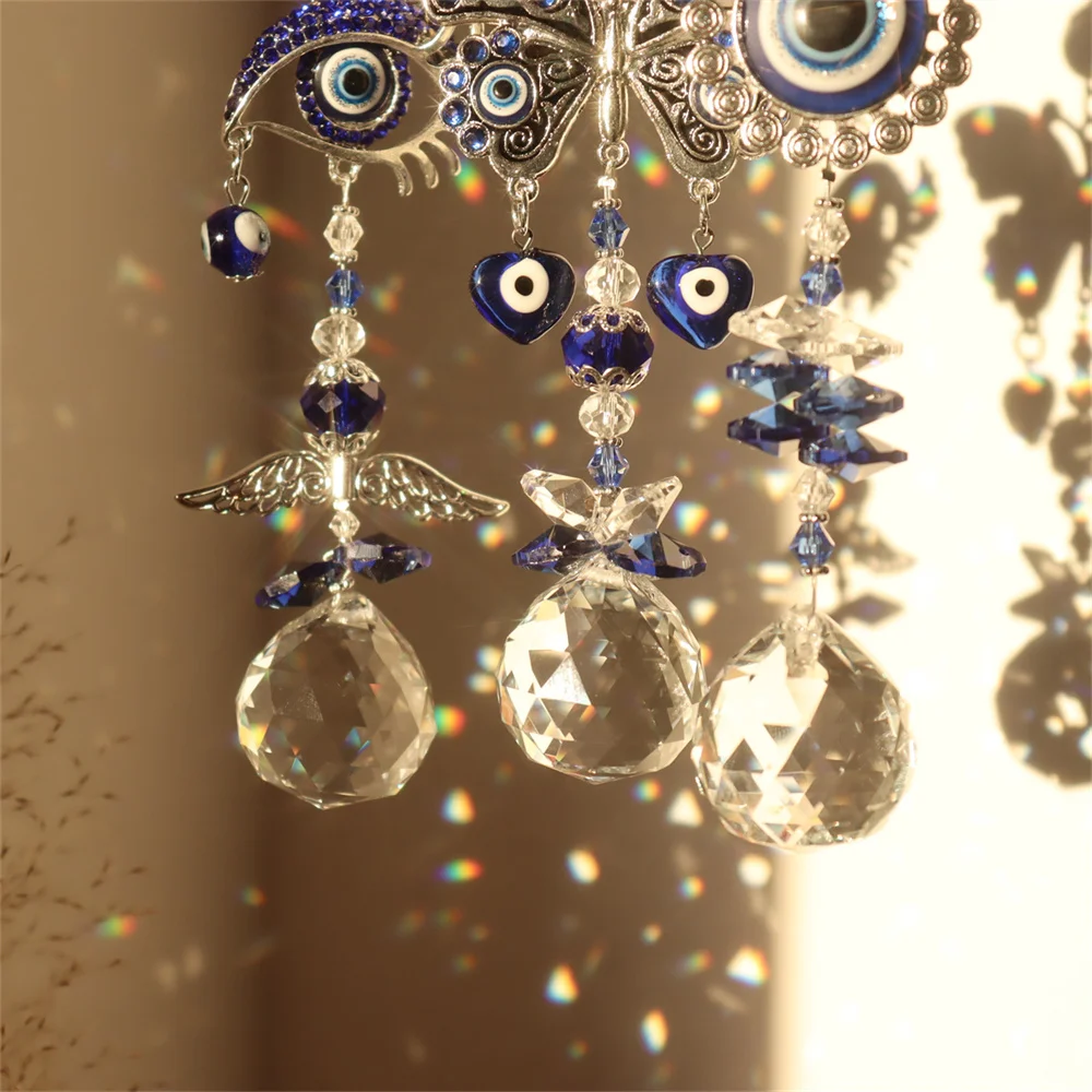 Sun Catcher Unique Eye-catching Charming Trending Iridescent Best-selling Captivating Blue Eye Pendant Home Decor