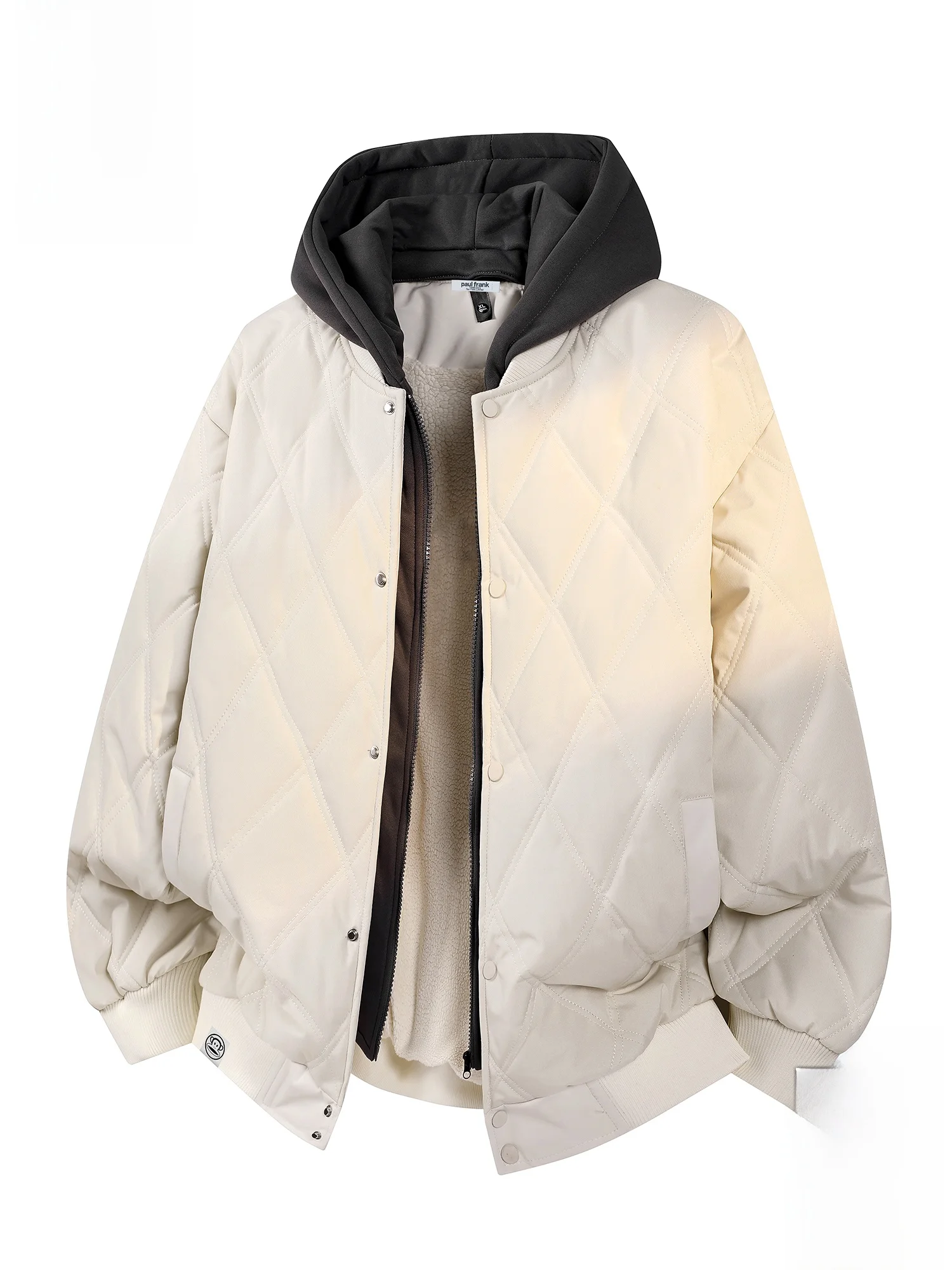 

PaulFrank American Retro Diamond Cotton Jaet Men's Winter Warm Casual Coat Large Mouth Monkey Polyester Filling Hoodie