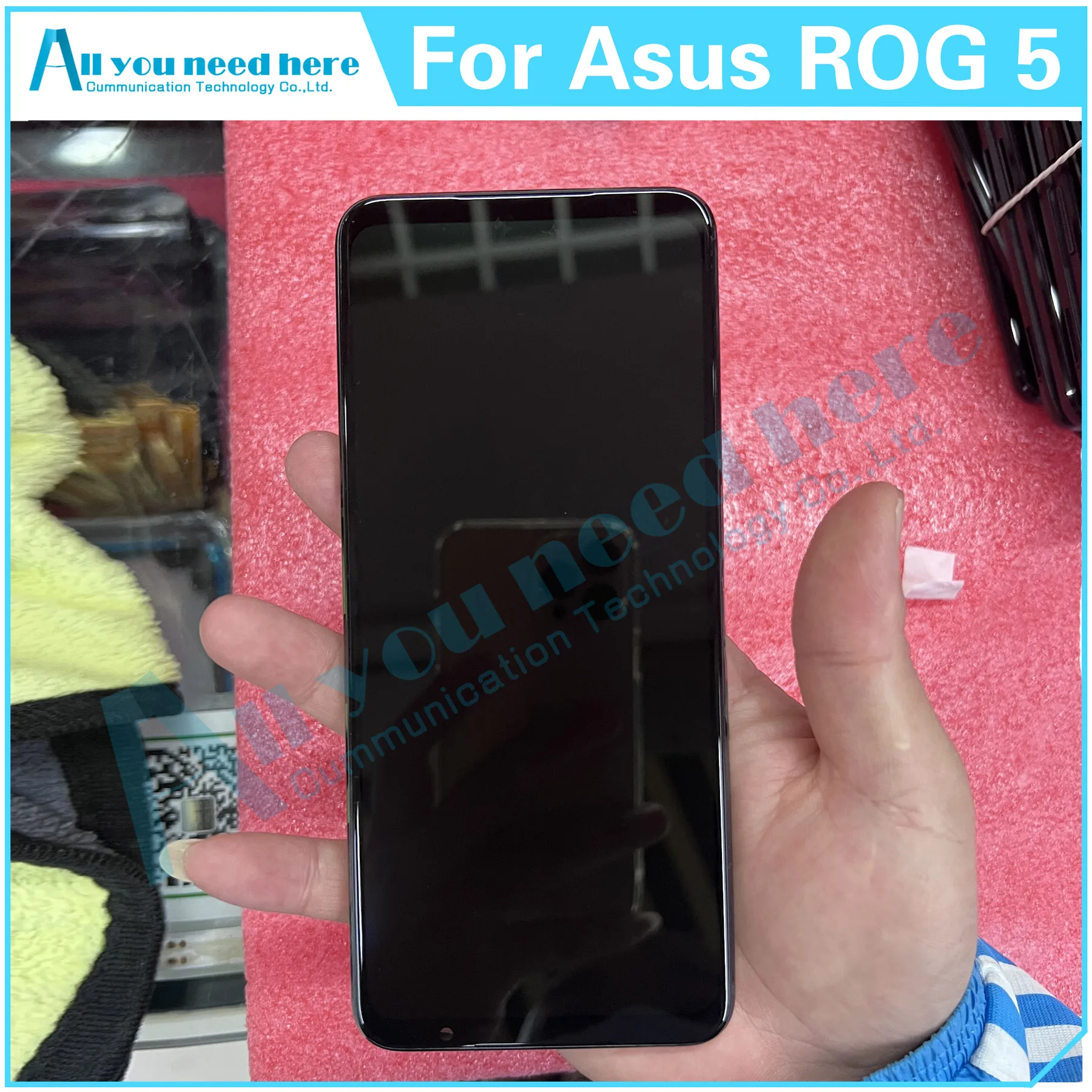 

100% Test For Asus ROG Phone 5 ZS673KS I005DB I005DA ROG 5 ROG5 LCD Display Touch Screen Digitizer Assembly Replacement