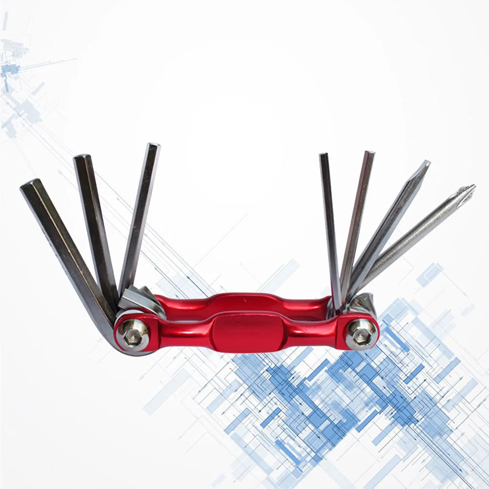 

7 in 1 Repair Tool Kit for Bike Multi Functional Wrench Screwdriver Set Portable Mechanic Tools for Mountain Road and City Bikes