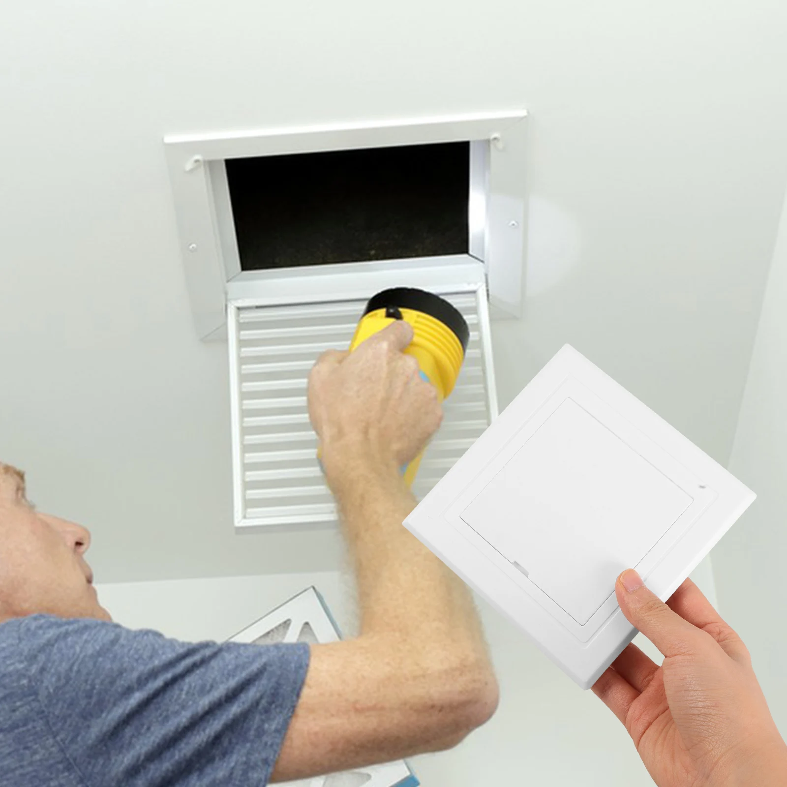 

Access Door Cover Panel for Walls Drywall Abs Plumbing Multifunctional Installation Hidden Pipe Maintenance Decorative
