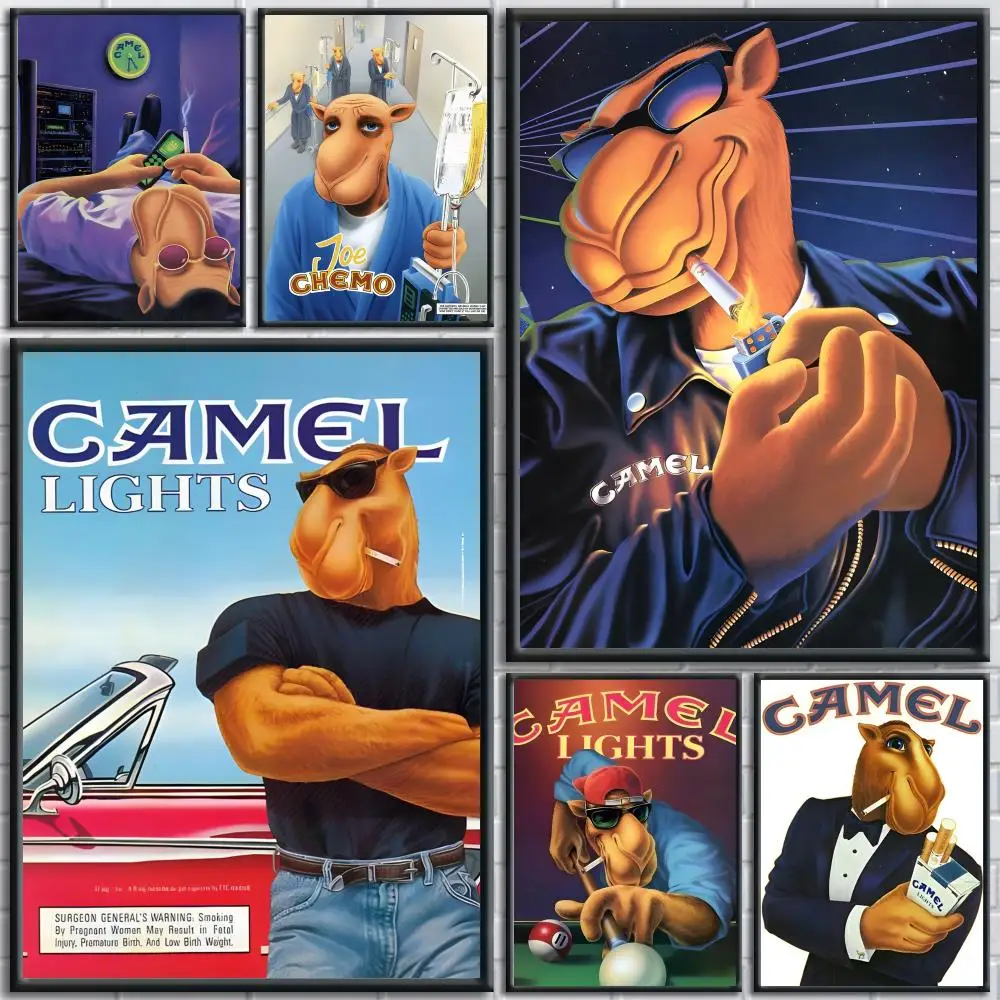 vintage C-camel cigarettes Poster HD Self Adhesive Waterproof Wall Art Ideal for Home Office Dorm Bedroom Great Gift