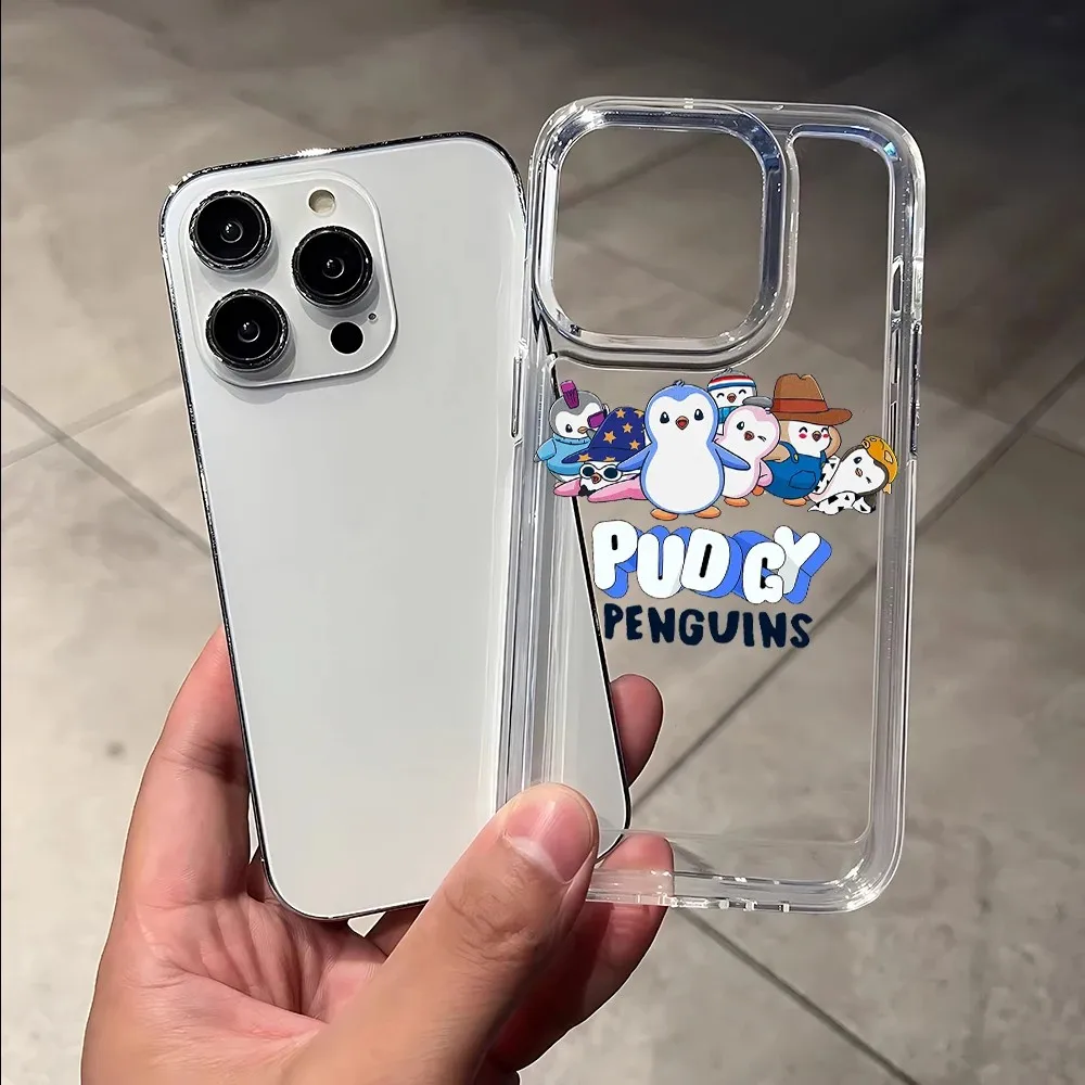 Funda para Teléfono Hot Game Club Penguin para Samsung Galaxy S25 S24 S23 S22 S21 S20 S10 Note20 Note10 Ultra Plus 4G 5G, Carcasa Trasera Transparente