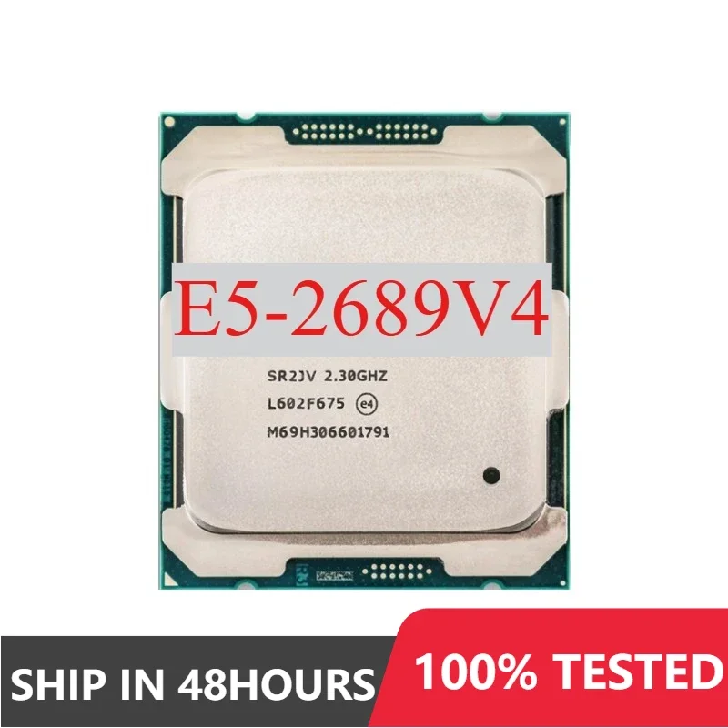 1 unids/lote prueba perfecta E5-2689V4 E5 2689V4 CPU 14nm 10 núcleos 20 hilos 3,1 GHz 25MB 165W procesador de LGA2011-3