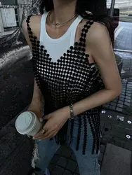 Camisole Hotsweet All-match Tassel Minimalist Solid Popular Leisure Women French Style Ins Summer Hot Sale Sleeveless Female New