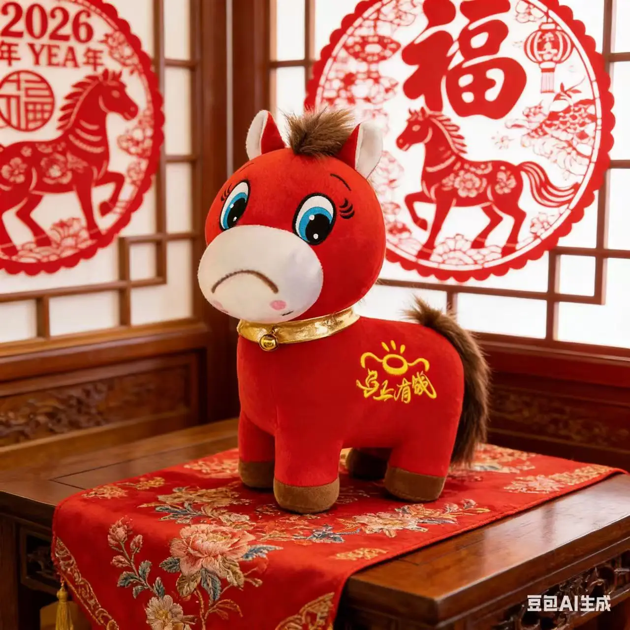 2026 Popular Muñeco de Peluche de Caballo Triste, Juguete de Peluche de Caballo con Resonancia Exclusiva para Trabajadores, Regalo de Año Nuevo