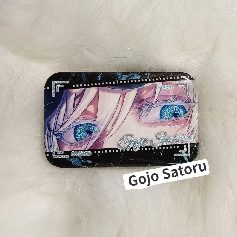 Jujutsu Kaisen insignia Gojo Satoru Anime Pin ojo reflectante DIY mochila estética arte decoración joyería de dibujos animados broche esmaltado