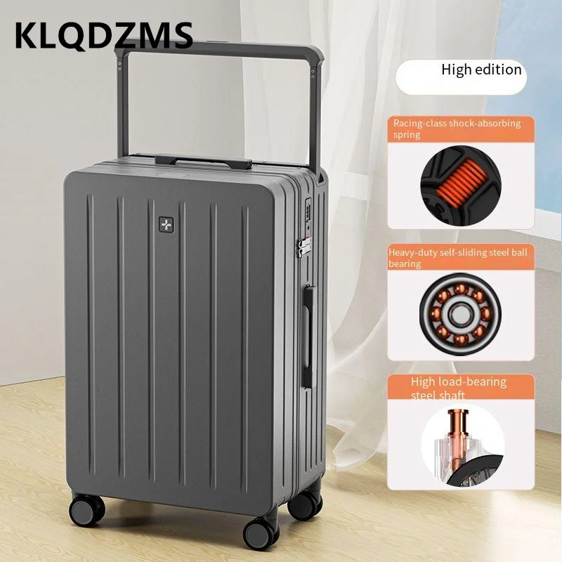 Klqdzms Cabinebagage 20 Inch Pc Instapdoos 24 "26" 28 "Multifunctionele Trolleykoffer Met Grote Capaciteit Wachtwoorddoos Reiskoffer