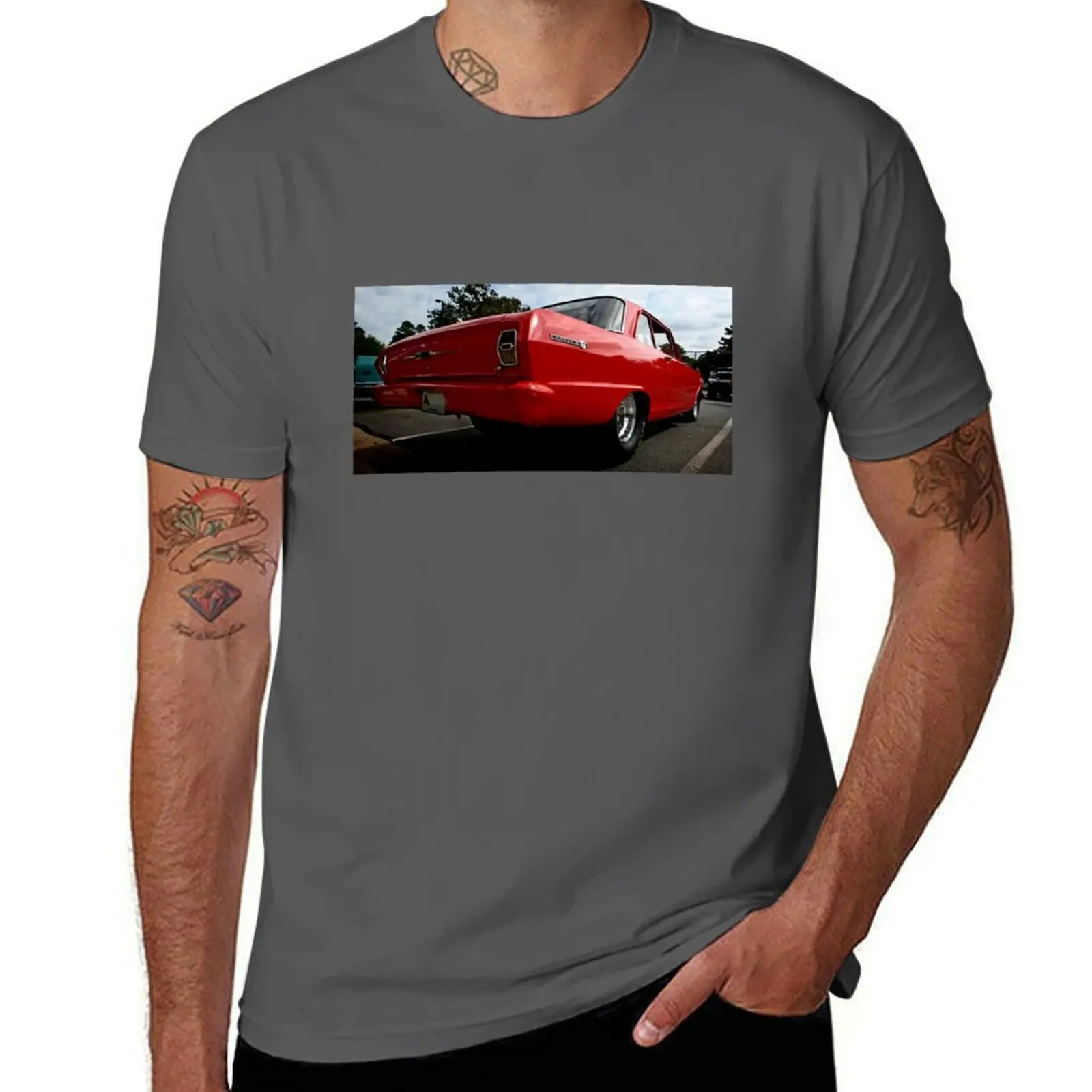 

2 Chevy 1964 Nova T-Shirt Work Outdoor Short Sleeve Tee