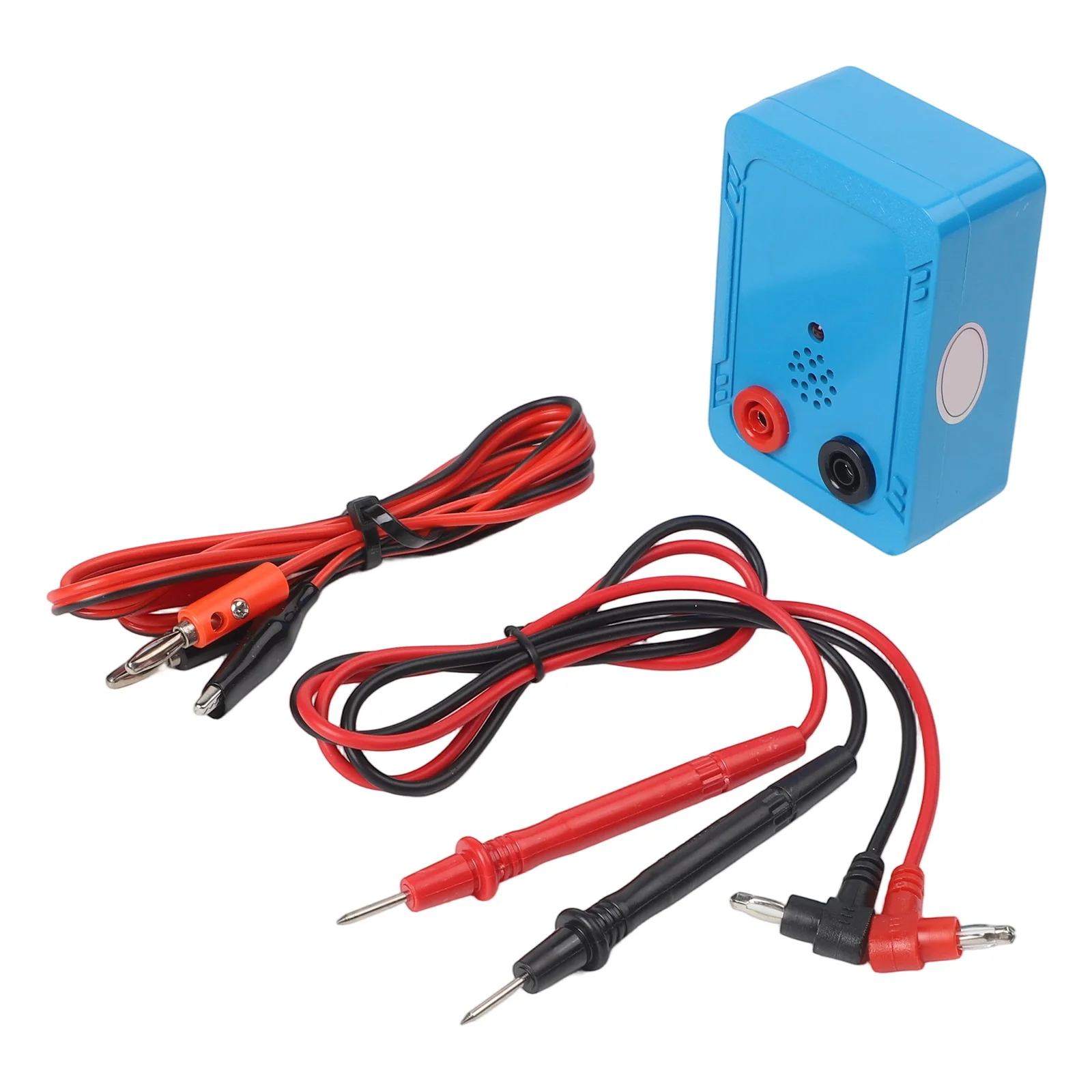 White ABS 9V Buzzer Continuity Tester Wire Cable PCB Switch With Audible Visual Alarm For Electrical Testing
