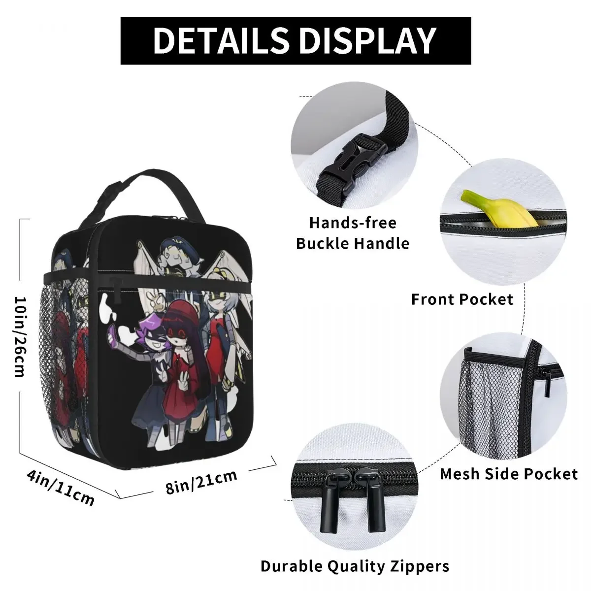 Murder Drones TV Series Thermal Insulated Lunch Bags for Work Uzi Doorman Portable Food Bag Men Women Cooler Thermal Lunch Boxes