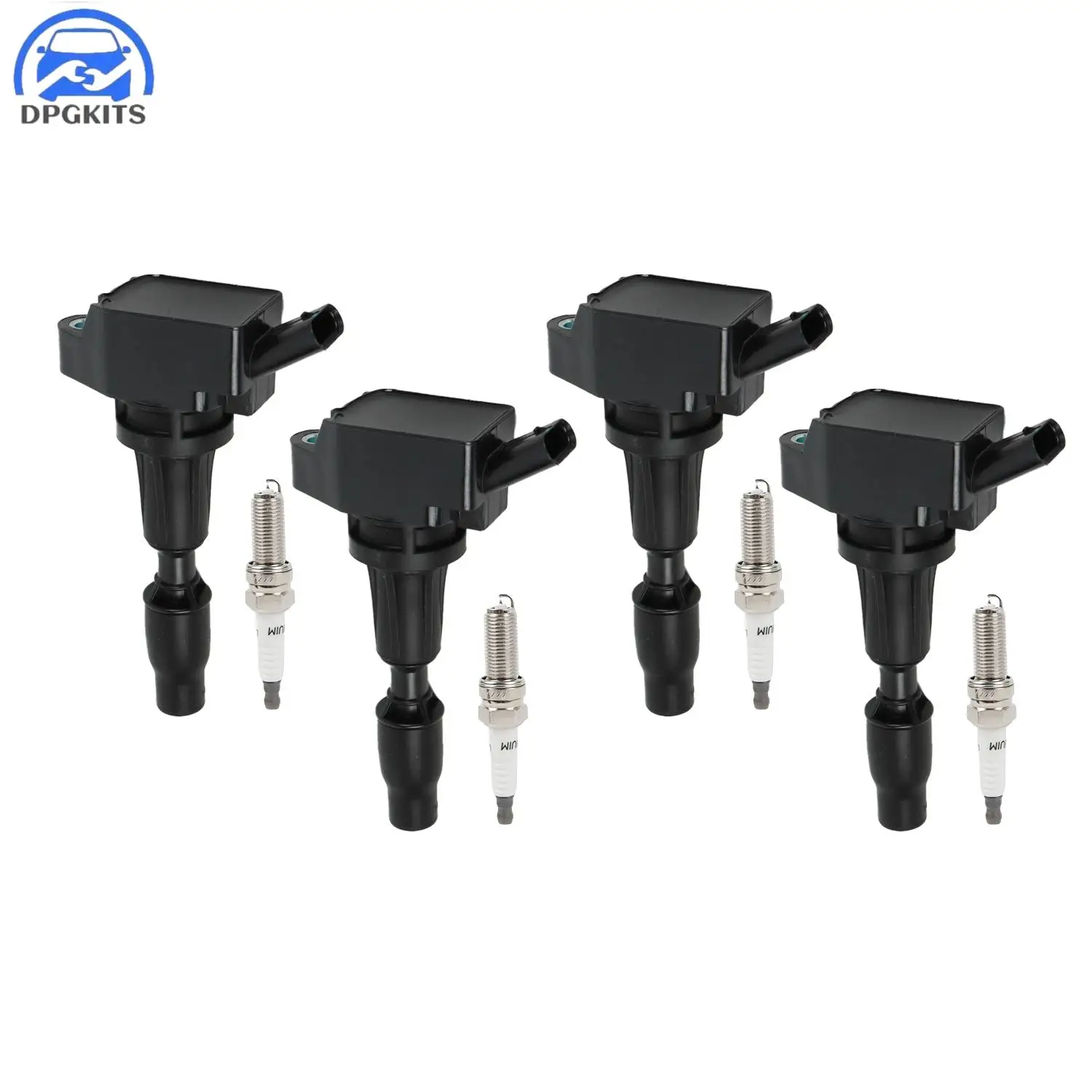 

DPGKITS 4pcs Ignition Coil + 4pcs Iridium Spark Plug Suitable For 2015-2017 Hyundai Sonata 2016 Kia Optima Uf764 Car Accessories