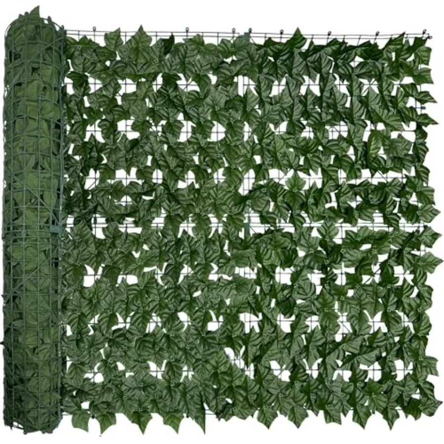 

Искусственный забор-экран из плюща 128x48 дюймов (43 кв. фута) с защитой от ультрафиолета, искусственная травяная стена для использования внутри и снаружи помещений