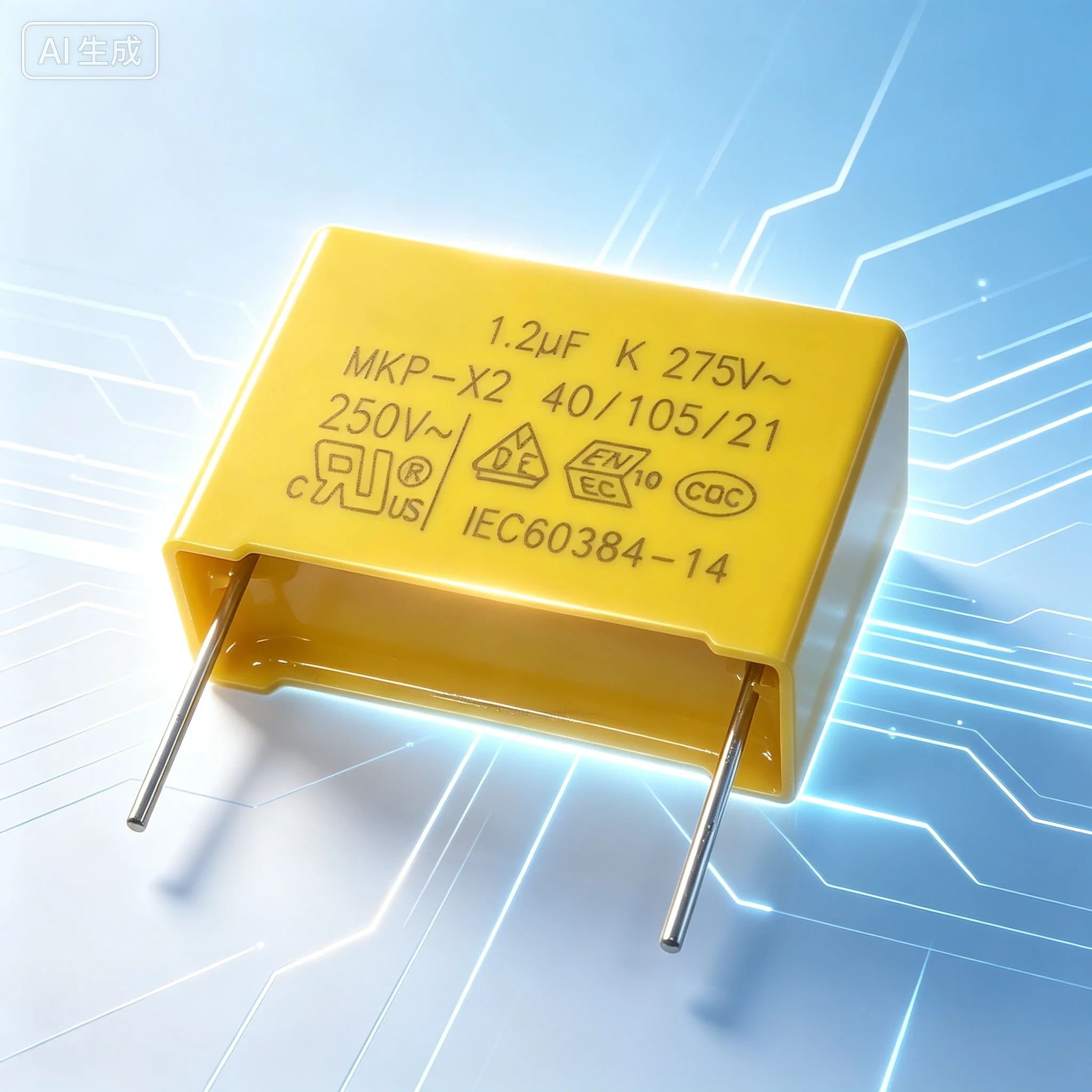 Capacitor MKP-X2 for Safety 1.2UF 275V Correction Capacitor  100pcs